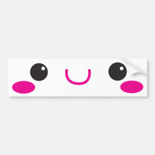 Gulligt KAWAII-ANSIKTE! Bildekal