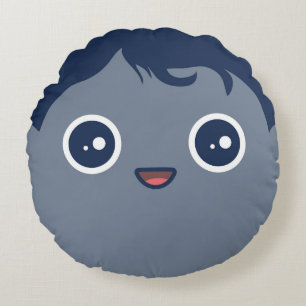 Gulligt Kawaii dvärg- planet Pluto Rund Kudde