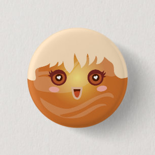 Gulligt Kawaii planetVenus tecken Knapp
