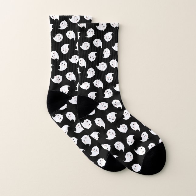 Gulligt Kawaii spökemönster Halloween Strumpor (Par)