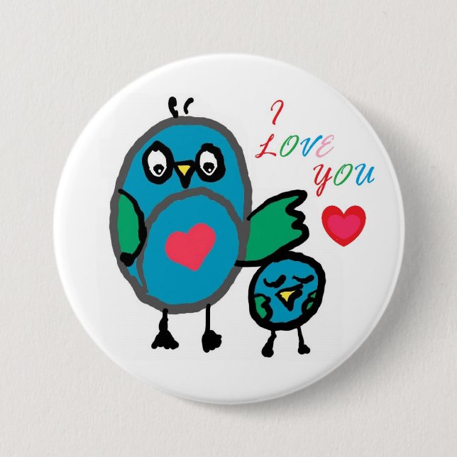 gulligt knäppas emblem knapp (Framsida)