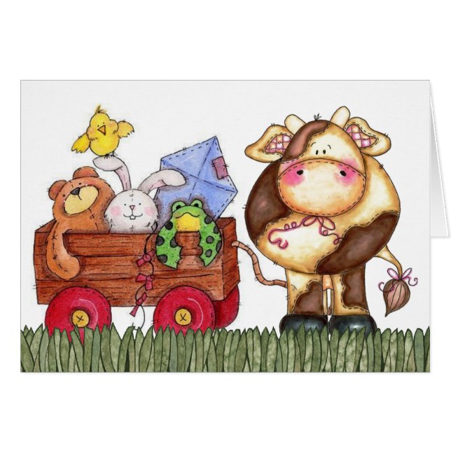 Gulligt kokort hälsningskort (Framsidan Horizontal)