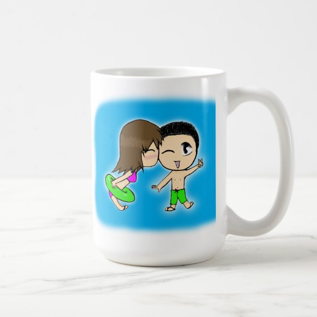 Gulligt koppla ihop kaffemugg (Höger)