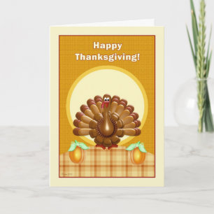 Gulligt kort för thanksgivingTurkiet hälsning