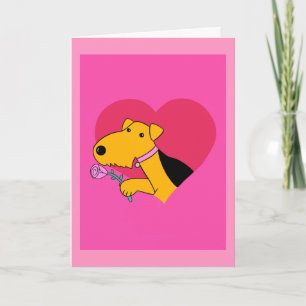 Gulligt kort för valphundvalentines day
