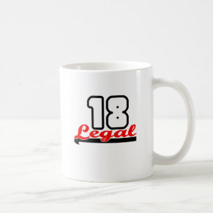 Gulligt "laglig 18" design kaffemugg