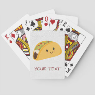 Gulligt le för Kawaii Taco Casinokort