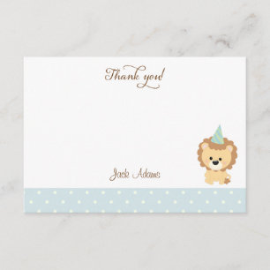 Gulligt lejont födelsedagtackkort tack kort