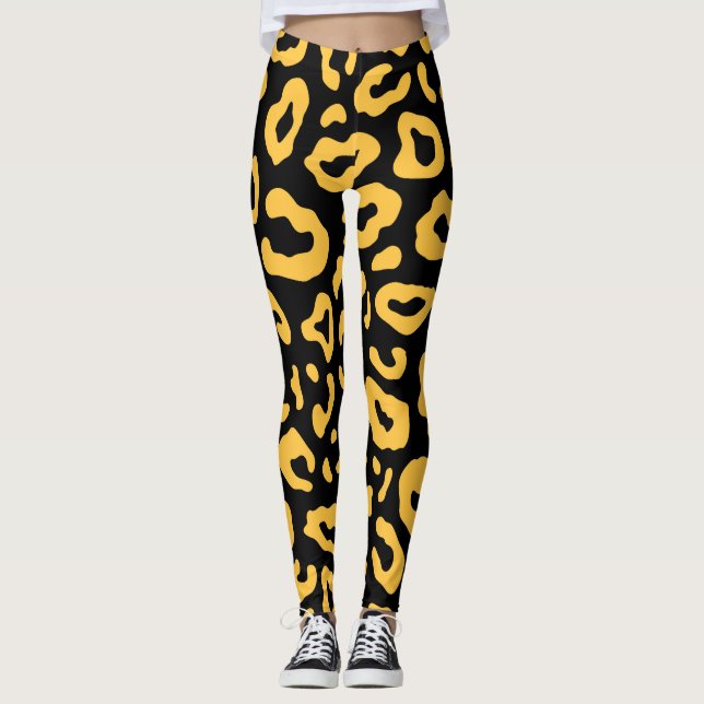 Gulligt Leopardtryck Leggings (Framsida)