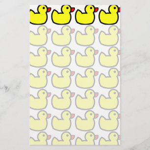 Gulligt ljust gult Rubber Ducky mönster Brevpapper