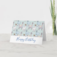 Gulligt Llamamönster på polka dots