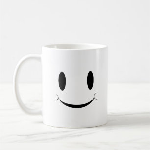 Gulligt lyckligt ansikte kaffemugg