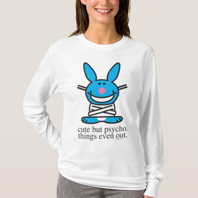 Gulligt men psykopat t-shirt (Framsida)