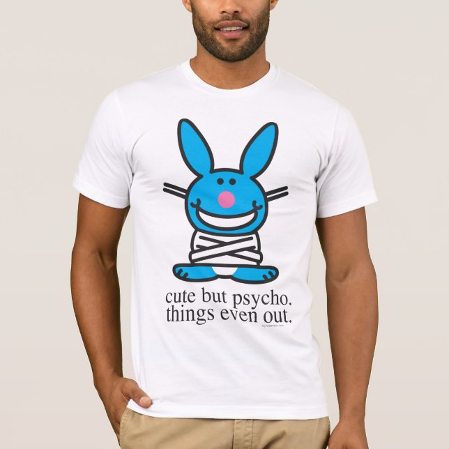 Gulligt men psykopat t-shirt (Framsida)