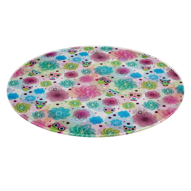 Gulligt mönster för blommaugglabakgrund (Hörn)