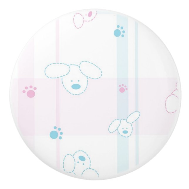 Gulligt mönster med hundar knopp (Framsidan)