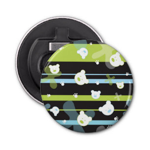 Gulligt mönster med lite björnar flasköppnare