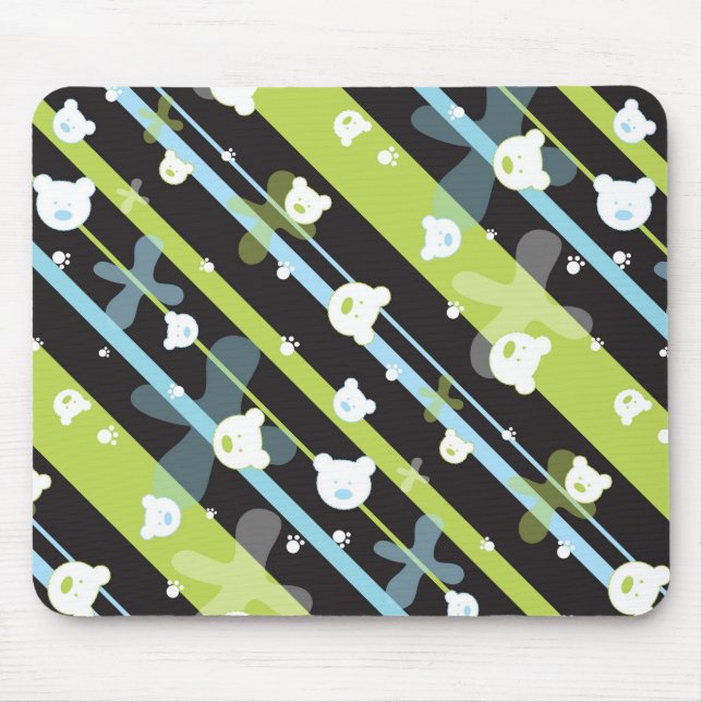 Gulligt mönster med lite björnar musmatta (Framsidan)