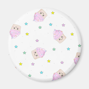 Gulligt muffinmönster magnet