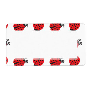 Gulligt nyckelpigamönster fraktsedel