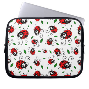 Gulligt nyckelpigamönster laptop sleeve