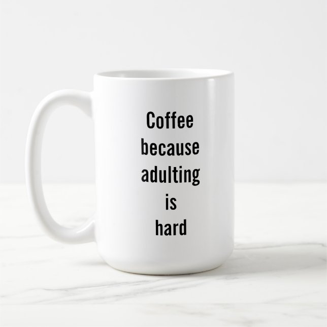 Gulligt ordstävkaffe 15 uns klassikermugg kaffemugg (Vänster)