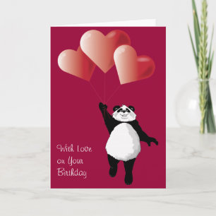 Gulligt Pandafödelsedagkort Kort