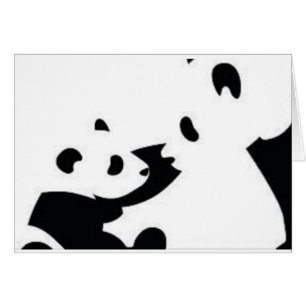 Gulligt Pandakort Hälsningskort