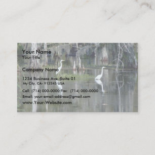 Gulligt para av Louisiana Herons i vatten nära Visitkort