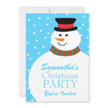 Gulligt party för jul för tecknadsnögubbeungar