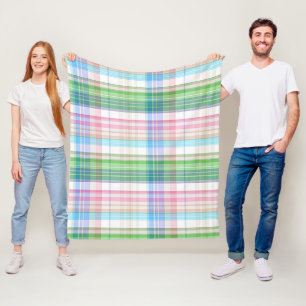 Gulligt pastellfärgat mönster för pläd för Tartan Fleecefilt