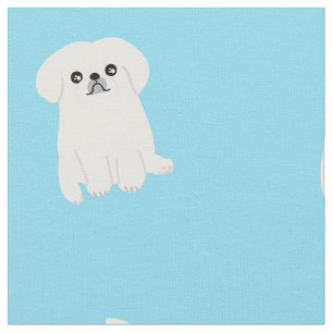 Gulligt Pekingese utskrivavet mönstertyg Tyg