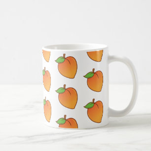 Gulligt persikamönster kaffemugg