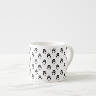 Gulligt pingvinmönster espressomugg