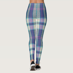 Gulligt plädmönster leggings