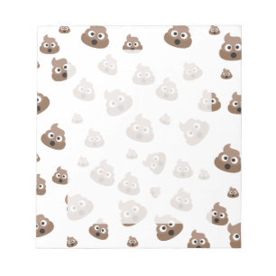 Gulligt PoopEmoji mönster Anteckningsblock