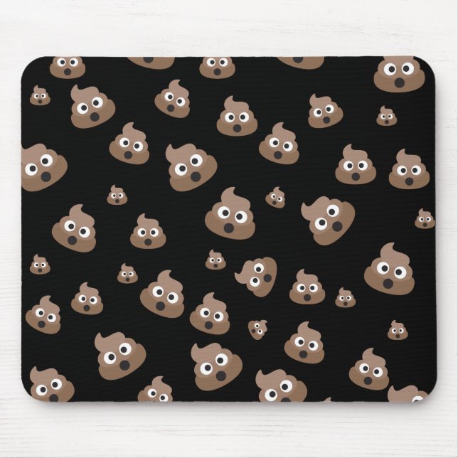 Gulligt PoopEmoji mönster Musmatta (Framsidan)