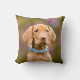 Gulligt puppyeyed ungerskt foto för Vizsla Kudde