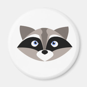 Gulligt Raccoonansikte Magnet