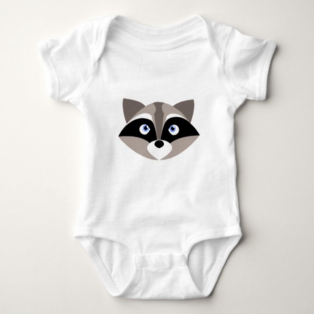 Gulligt Raccoonansikte Tee (Framsida)