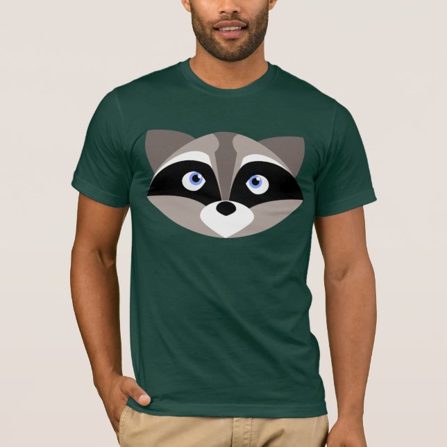 Gulligt Raccoonansikte Tee (Framsida)