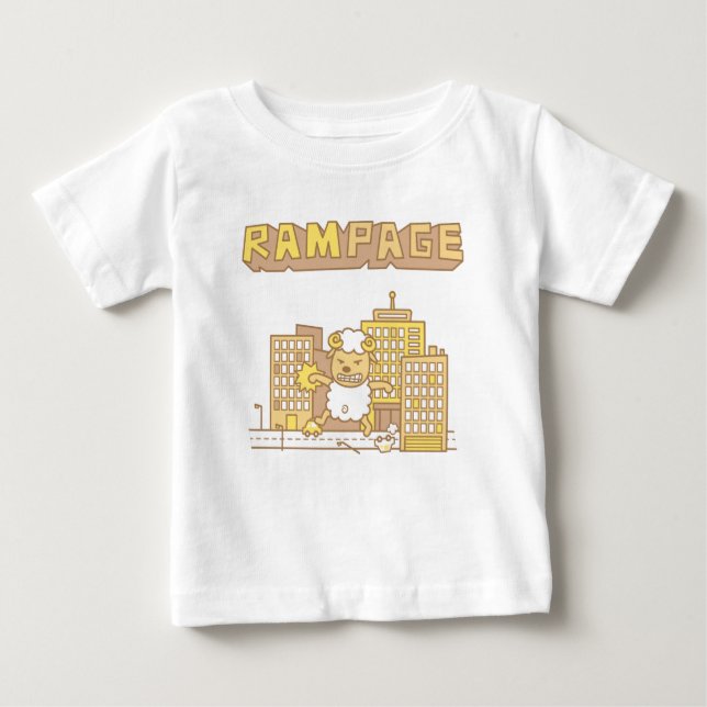 Gulligt ramma raserivitshumorn för babyar t-shirt (Framsida)