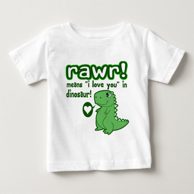 Gulligt! RAWR-elak älskar jag dig… T-shirt (Framsida)
