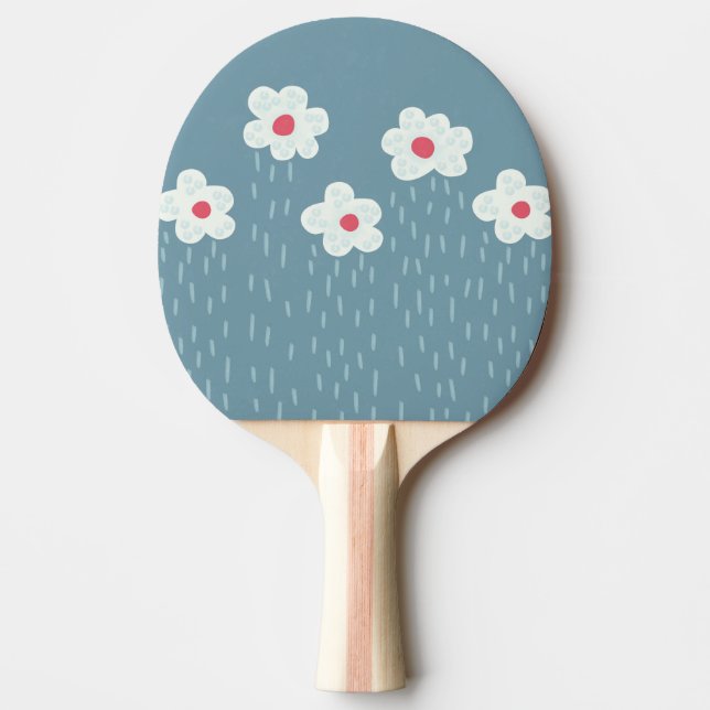 Gulligt regna regniga väderblommor för moln pingisracket (Framsidan)