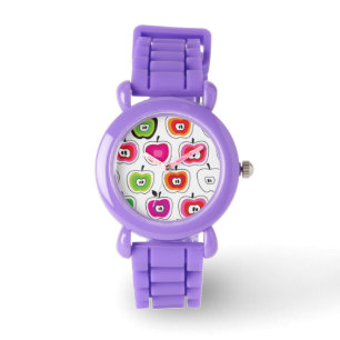 Gulligt retro äpplemönster armbandsur