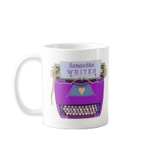 Gulligt Retro modernt purpurfärgat författarenamn