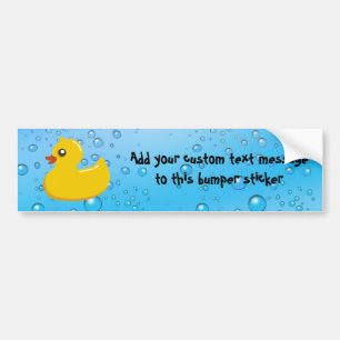 Gulligt Rubber Ducky/blått bubblar Bildekal