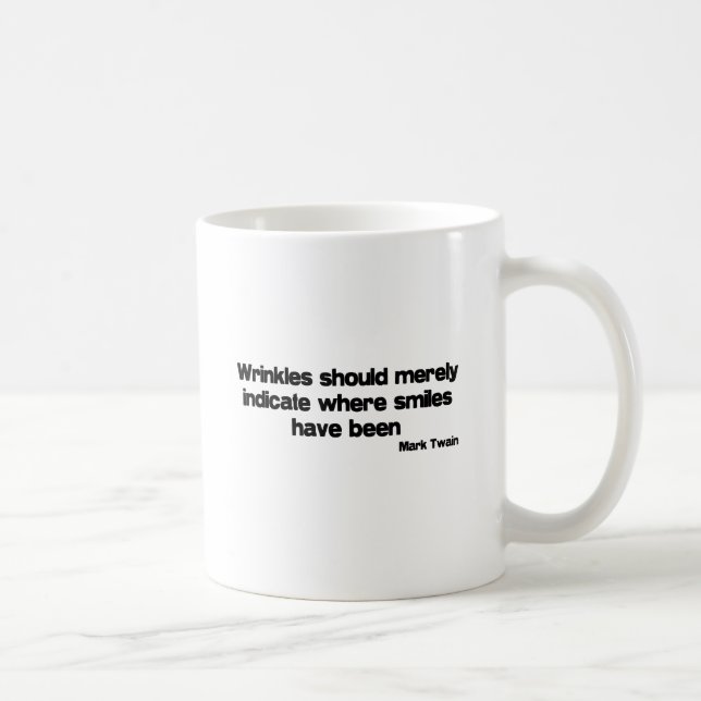 Gulligt rynkar citationstecken kaffemugg (Höger)