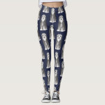 Gulligt skäggigt Colliesmönster Leggings<br><div class="desc">Rolig damasker för Beardie älskare</div>