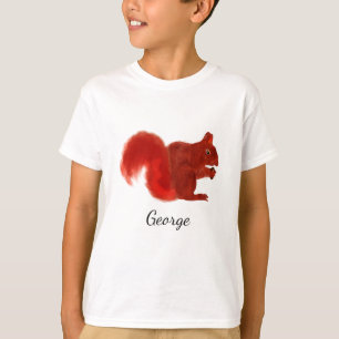Gulligt skogsmarkdjur för röd ekorre t-shirt